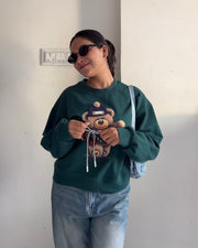 Forest Green Teddy Bear Sweatshirt