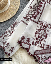 Brown embroidery shirt