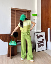 Muted green Knitted Coords set