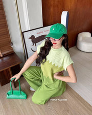 Muted green Knitted Coords set