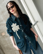 Navy Blue Denim Shirt