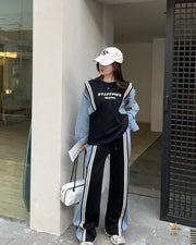 Black Denim Coords Set