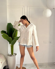 White Embroidery Shirt